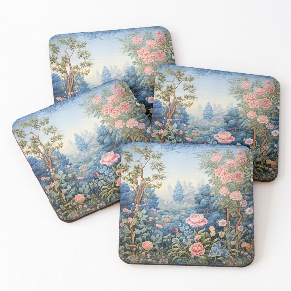 Item preview, Silk Floral Light Blue Wildflowers Carpet designed and sold by GrinGalore.