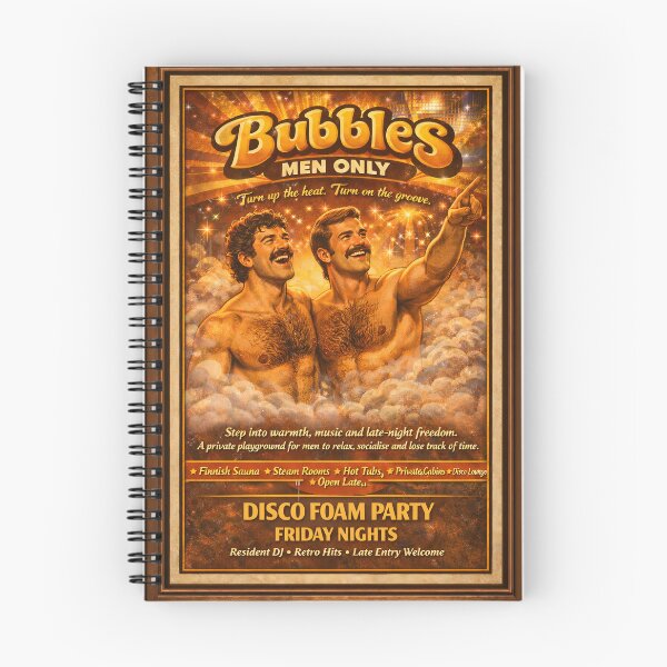 Item preview, 70s Gay Sauna Bubbles Foam Party designed and sold by Leatherandsmoke.