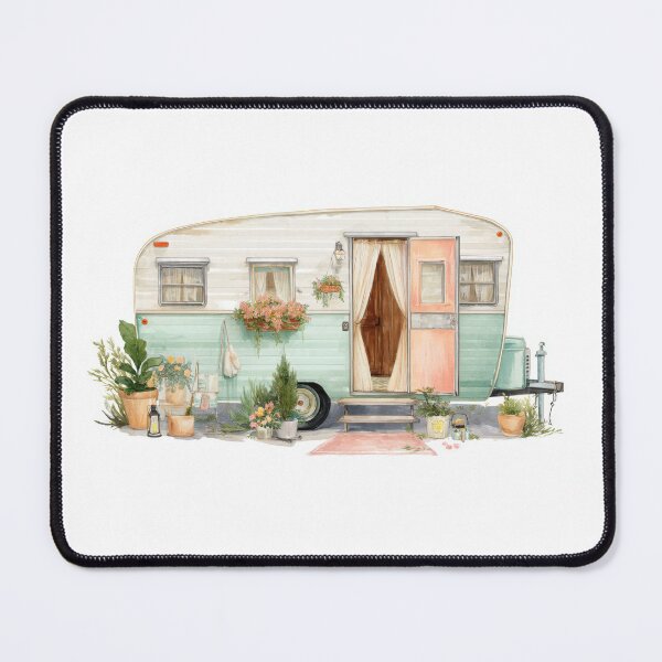 Item preview, Vintage camper design with plants designed and sold by anytka.