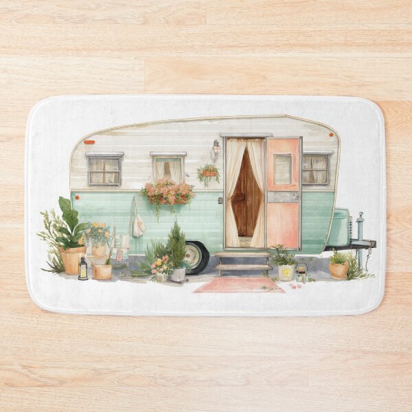 Item preview, Vintage camper design with plants designed and sold by anytka.
