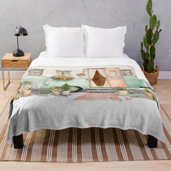Item preview, Vintage camper design with plants designed and sold by anytka.