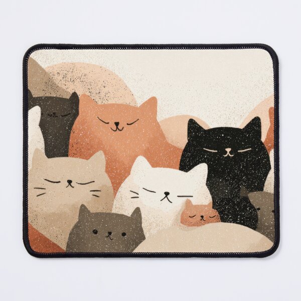 Item preview, Cats gathered in a colorful pattern designed and sold by anytka.
