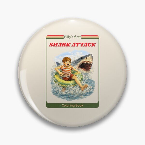 Item preview, Billy's First Shark Attack funny retro design designed and sold by The Sporty Nerd.