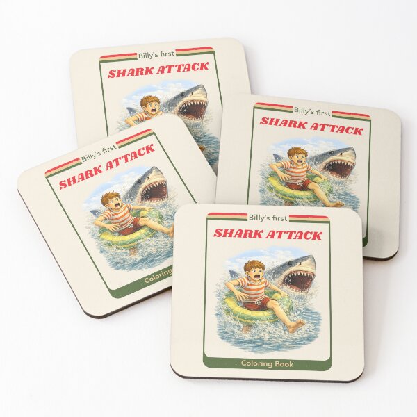 Item preview, Billy's First Shark Attack funny retro design designed and sold by The Sporty Nerd.