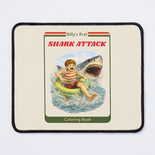 Item preview, Billy's First Shark Attack funny retro design designed and sold by The Sporty Nerd.