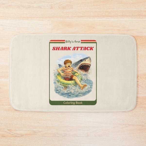 Item preview, Billy's First Shark Attack funny retro design designed and sold by The Sporty Nerd.