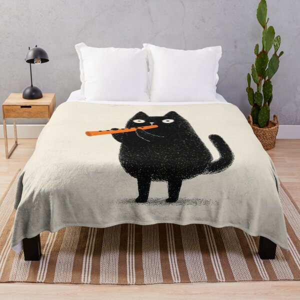 Item preview, Cat plays flute in art designed and sold by anytka.