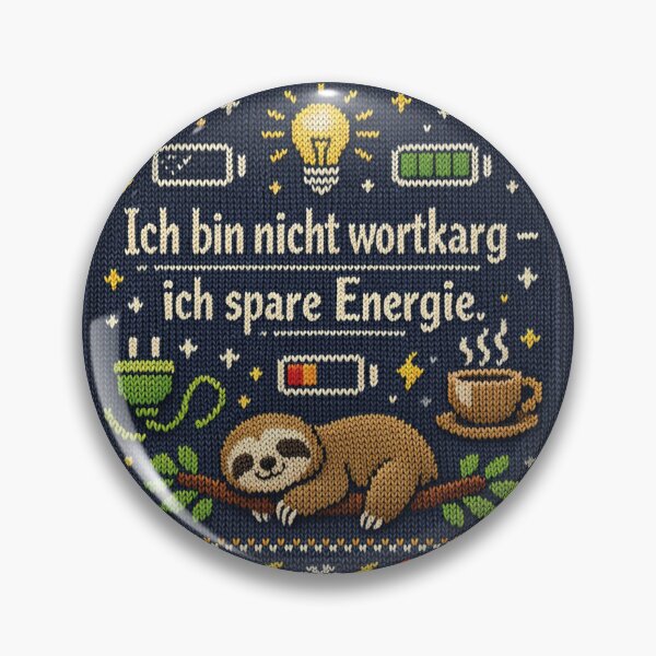 Item preview, I'm saving energy – Funny sloth knitting pattern designed and sold by Mauswohn.