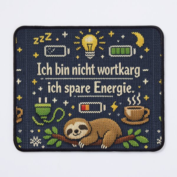 Item preview, I'm saving energy – Funny sloth knitting pattern designed and sold by Mauswohn.