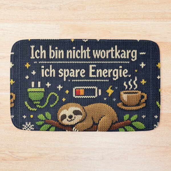 Item preview, I'm saving energy – Funny sloth knitting pattern designed and sold by Mauswohn.