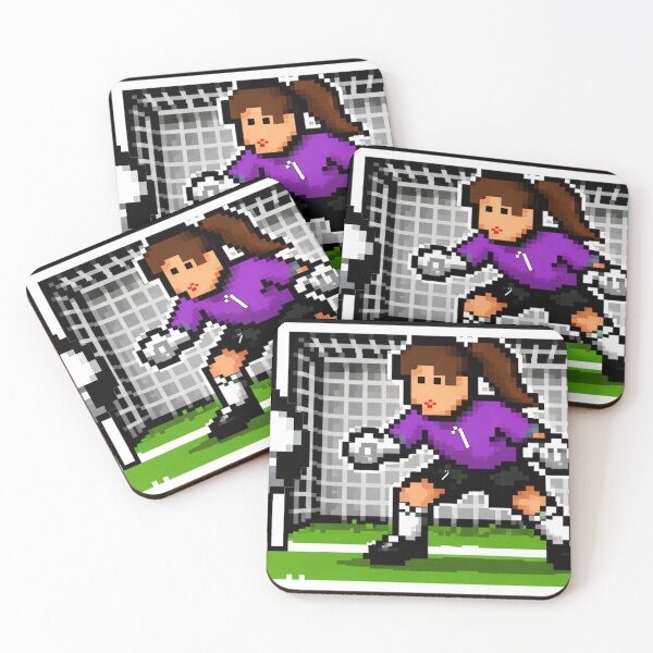 Item preview, Pixel Art Female Goalkeeper – Retro Soccer Goalie Sticker designed and sold by Is It Soccer Or Football.