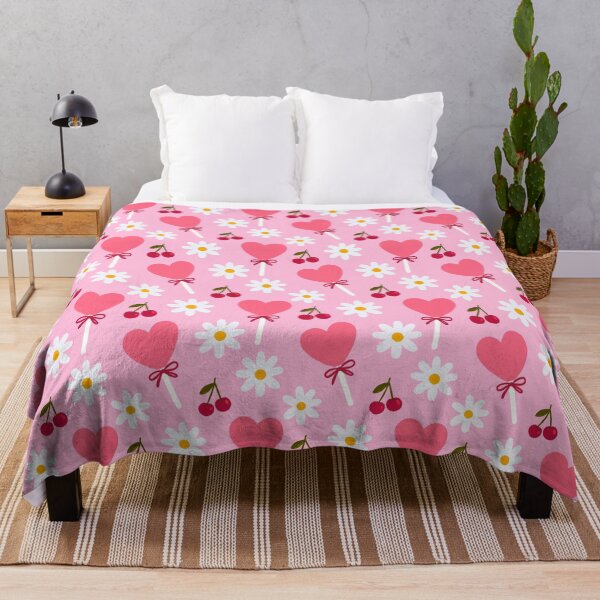 Item preview, Heart shaped Candy Cherry Daisy Lollipop Seamless Pattern Floral Fruit Coquette Background designed and sold by FRH Design ⭐⭐⭐⭐⭐.