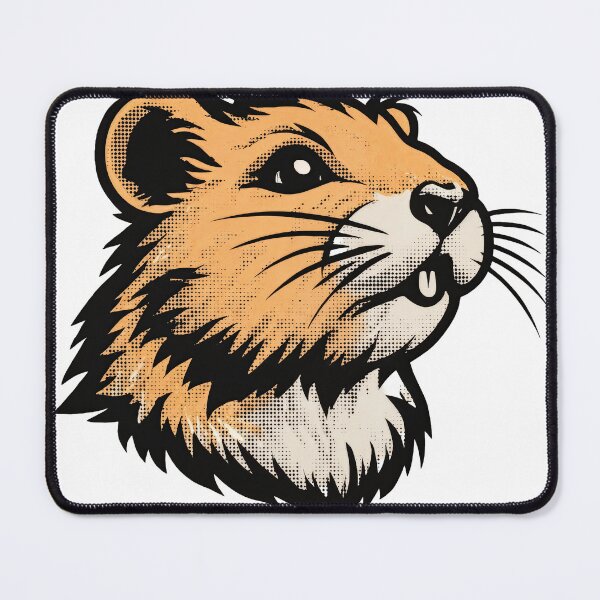 Item preview, Bold Hamster – Graphic Style Illustration designed and sold by ForeverPrintsOK.