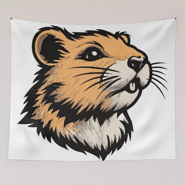 Item preview, Bold Hamster – Graphic Style Illustration designed and sold by ForeverPrintsOK.