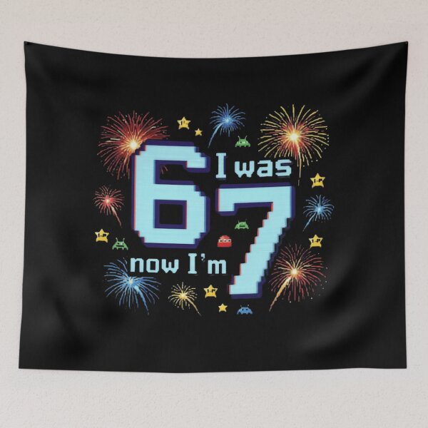 Item preview, I Was 6 Now Im 7 Funny I'm Six Seven Super Star Kid Era designed and sold by SkeletonsDanger.