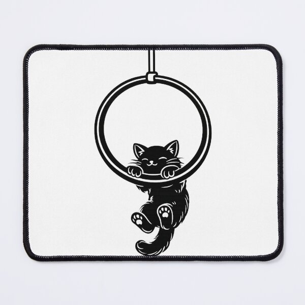 Item preview, Hanging Acrobat Cat – Minimalist Line Art (Aerial Hoop) designed and sold by eragon541289.