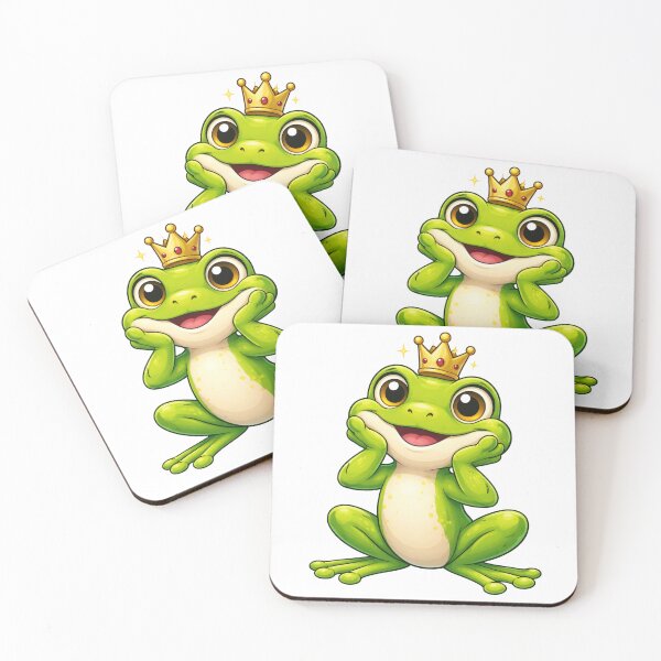 Item preview, Cute Frog Prince With Gold Crown designed and sold by PriyankaSonara.