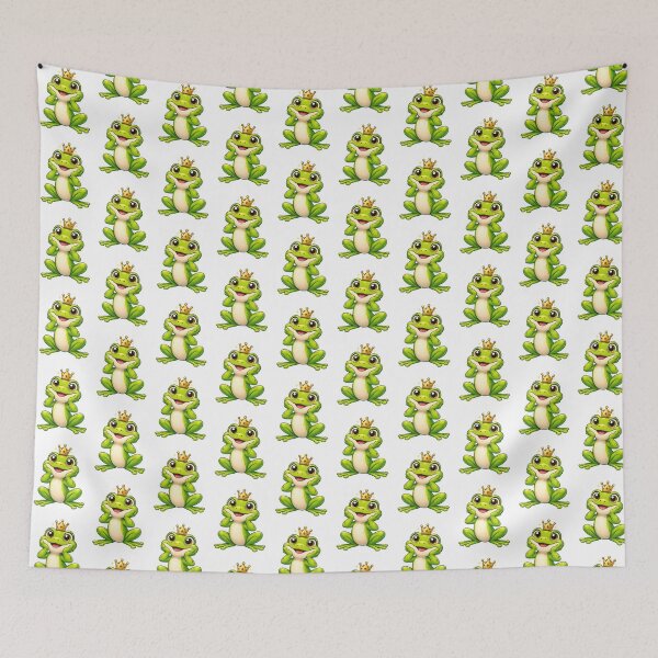 Item preview, Cute Frog Prince With Gold Crown designed and sold by PriyankaSonara.