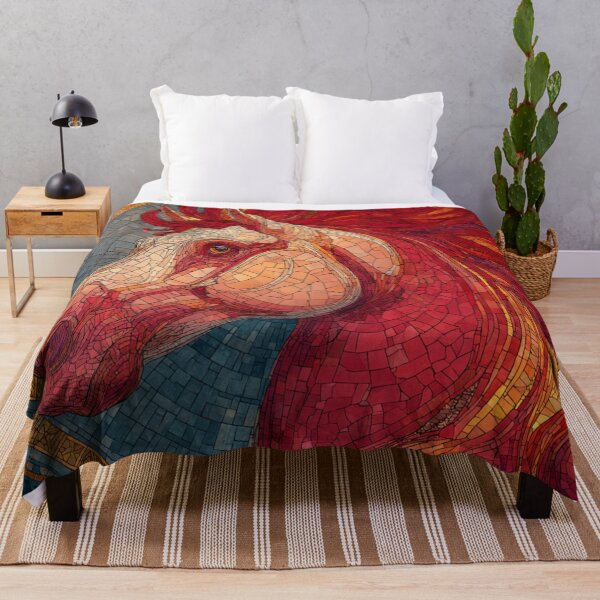 Item preview, Stained Glass Inspired Lunar Red Fire Horse 2026 designed and sold by GrinGalore.