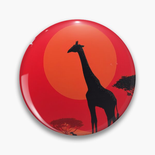 Artikelvorschau, Giraffe im Sonnenuntergang mit Vögeln entworfen und verkauft von anytka.