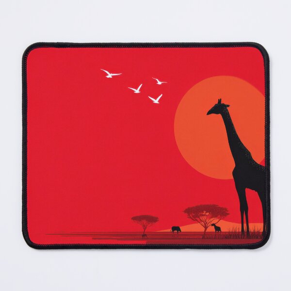 Artikelvorschau, Giraffe im Sonnenuntergang mit Vögeln entworfen und verkauft von anytka.