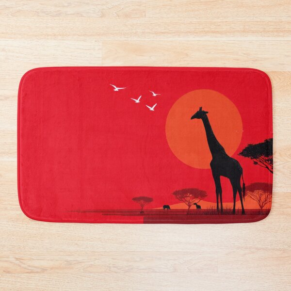 Artikelvorschau, Giraffe im Sonnenuntergang mit Vögeln entworfen und verkauft von anytka.