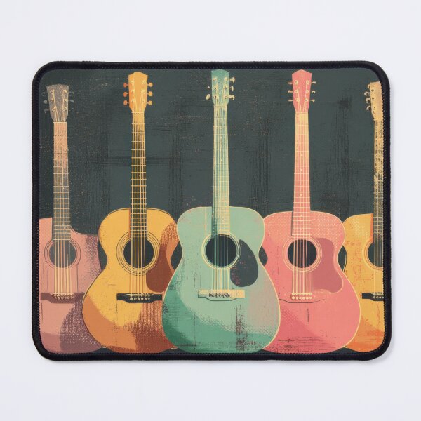 Item preview, Colorful acoustic guitars in a row designed and sold by anytka.