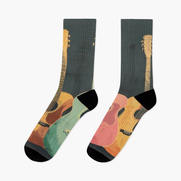 Item preview, Colorful acoustic guitars in a row designed and sold by anytka.