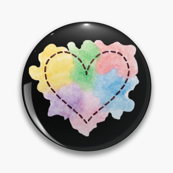Item preview, Stitched Watercolor RainbowHeart designed and sold by HedayatDesign.