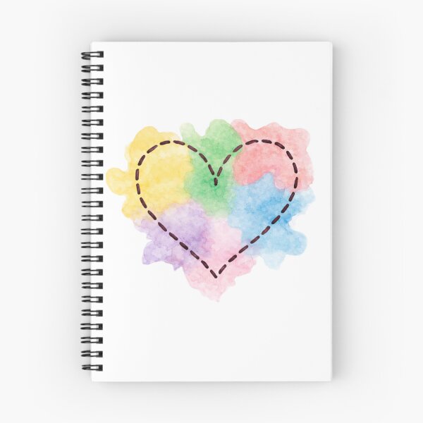 Item preview, Stitched Watercolor RainbowHeart designed and sold by HedayatDesign.