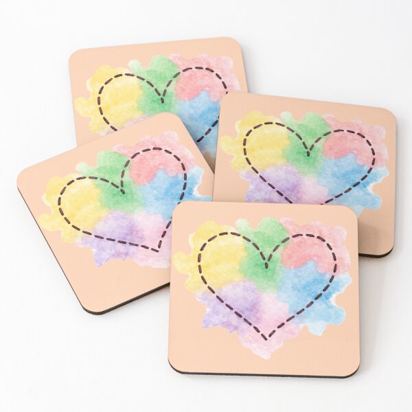 Item preview, Stitched Watercolor RainbowHeart designed and sold by HedayatDesign.