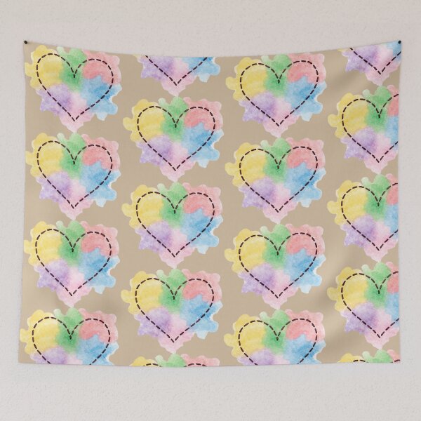 Item preview, Stitched Watercolor RainbowHeart designed and sold by HedayatDesign.