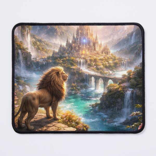 Item preview, The lion King of the crystal falls  designed and sold by TopDesignArt1.