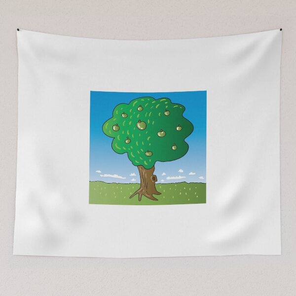 Item preview, Whimsical Green Apple Tree in Summer designed and sold by Miro’s Twisted Ink.