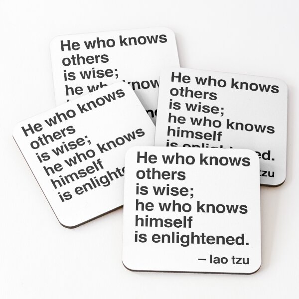 Item preview, Self-Knowledge – Lao Tzu Philosophy (Black Font) designed and sold by TshirtsLabs.