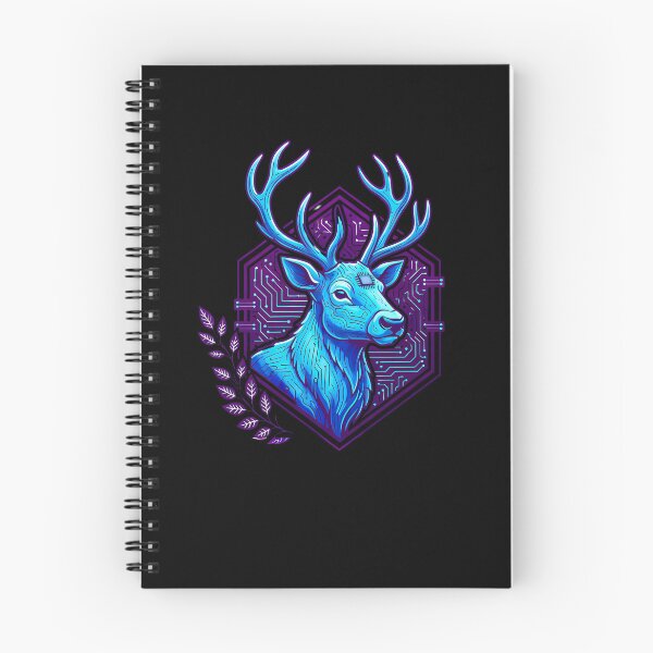 Item preview, Cyber Deer Tech Art - Futuristic Neon Circuit Stag Illustration designed and sold by AbulailArt.