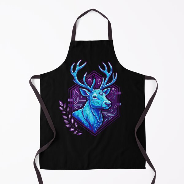 Item preview, Cyber Deer Tech Art - Futuristic Neon Circuit Stag Illustration designed and sold by AbulailArt.