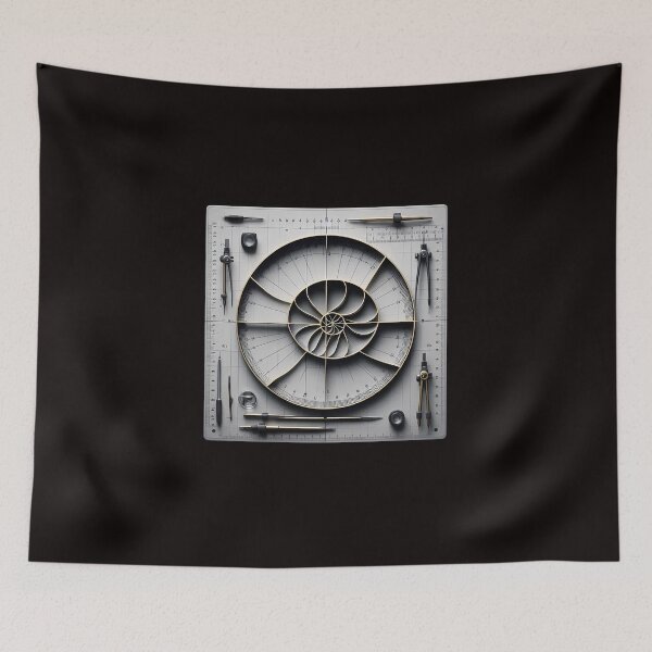 Item preview, Golden Ratio Architecture - Fibonacci & Compass designed and sold by Sivaorginator.