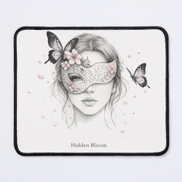 Item preview, Hidden Bloom Mask T-Shirt – Floral Butterfly Aesthetic Art Tee designed and sold by KDesignCrafts.