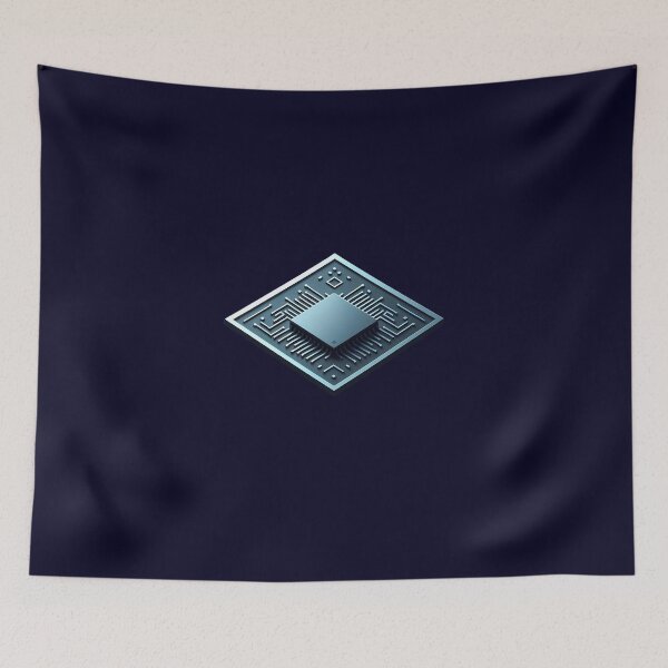 Item preview, Isometric Microchip Processor - Futuristic Tech Art designed and sold by Sivaorginator.