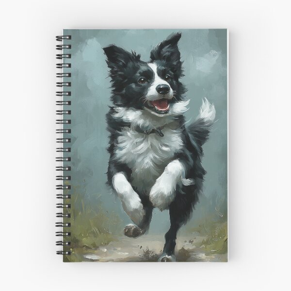 Item preview, Border Collie Running Painting – Scenic Countryside Dog designed and sold by baggycatsworld.