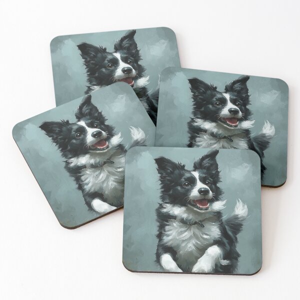 Item preview, Border Collie Running Painting – Scenic Countryside Dog designed and sold by baggycatsworld.