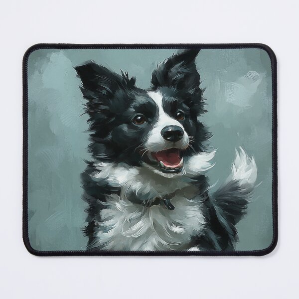 Item preview, Border Collie Running Painting – Scenic Countryside Dog designed and sold by baggycatsworld.