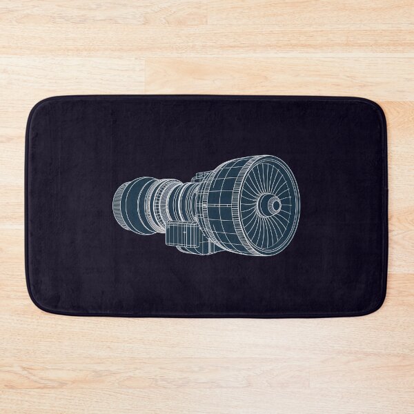 Item preview, Minimalist Turbine Engine Blueprint - Technical Art designed and sold by Sivaorginator.