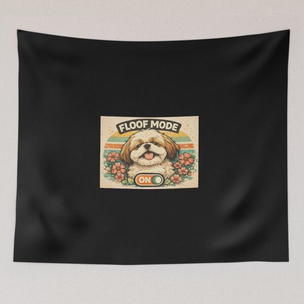 Item preview, Floof Mode On – Retro Shih Tzu Funny Design designed and sold by Mosogoloso.