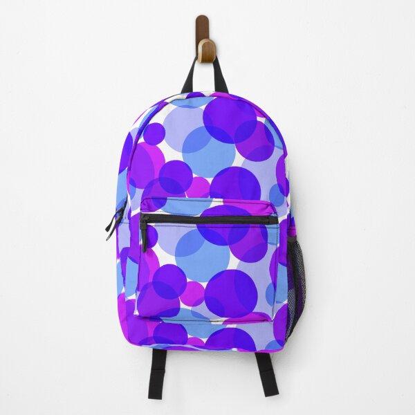 Item preview, Overlapping Circles Abstract Geometric Blue Magenta Violet Fuchsia designed and sold by thecolorbirdie.
