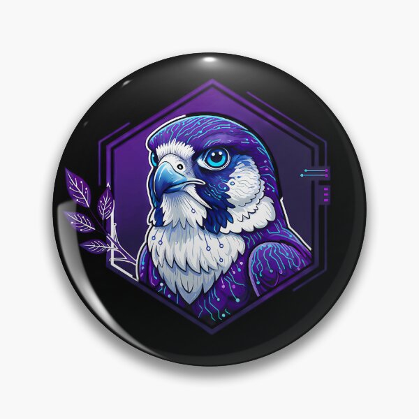 Item preview, Cyber Hawk Tech Art - Futuristic Neon Circuit Raptor Illustration designed and sold by AbulailArt.
