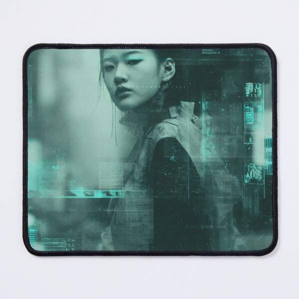 Item preview, Signal Fade Liminal Cyberpunk Glitch Portrait Art Print designed and sold by WartonnoArt.