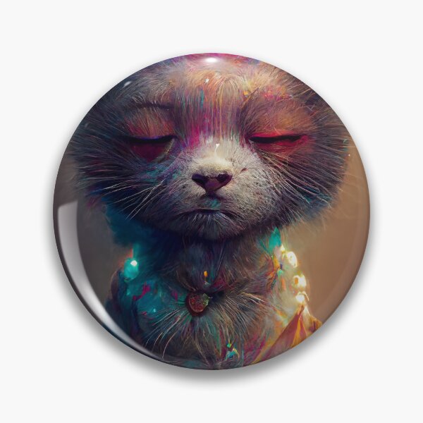 Item preview, Meditating Cat with Rainbow Chakras - Spiritual and Colorful Design designed and sold by Hipatye26.
