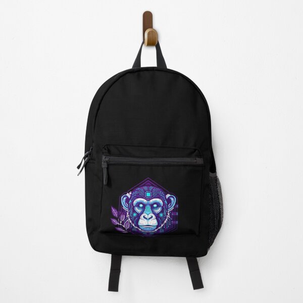 Item preview, Cyber Chimpanzee Tech Art - Futuristic Neon Circuit Primate Illustration designed and sold by AbulailArt.